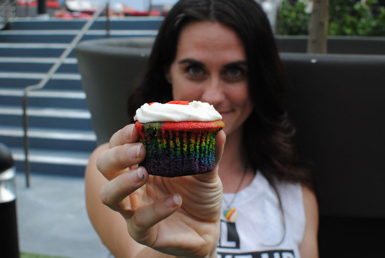 Rebecca Swanner Holding Cupcake