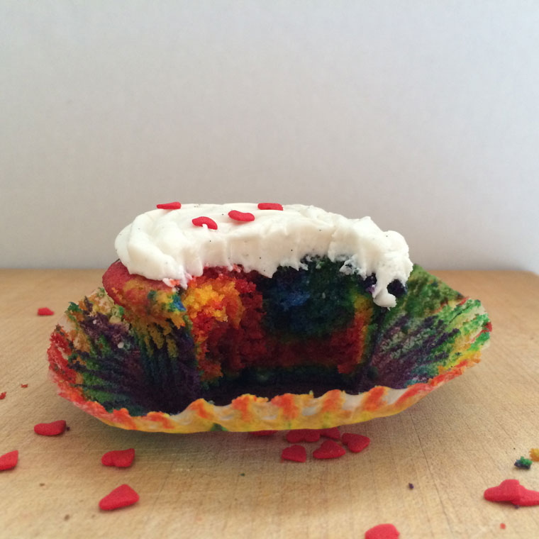 Rainbow Cupcake Bite