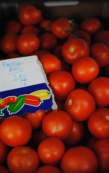 Tomatoes at the cafe